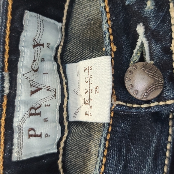 PRVCY Dark Blue Denim Pants sz 25 - Picture 2 of 6
